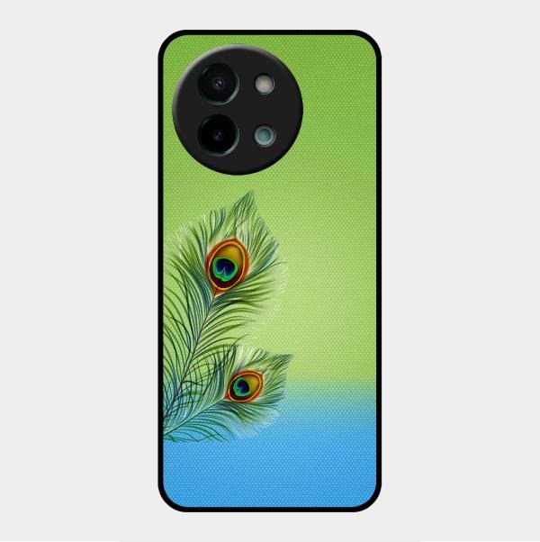 Krishna Mor Pankh Aesthetic Phone Cover For Vivo Y58 5G