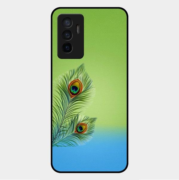 Krishna Mor Pankh Aesthetic Phone Cover For Vivo Y75 4G