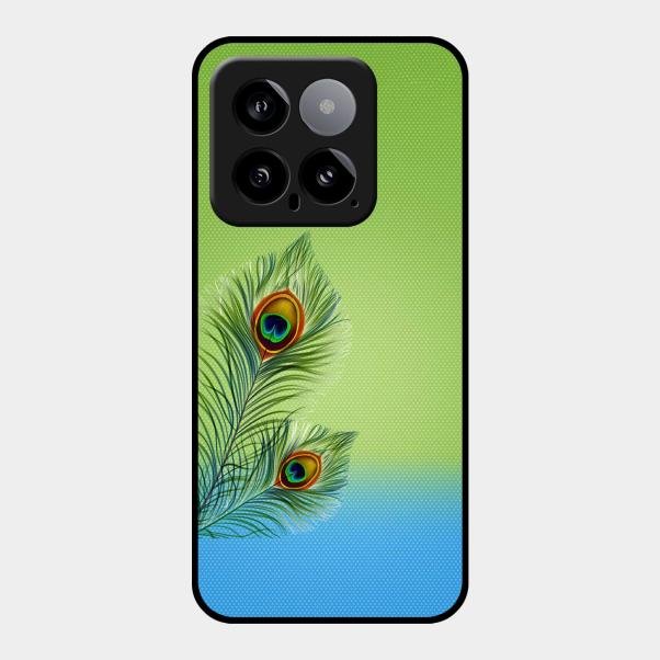 Krishna Mor Pankh Aesthetic Phone Cover For Xiaomi 14 5G