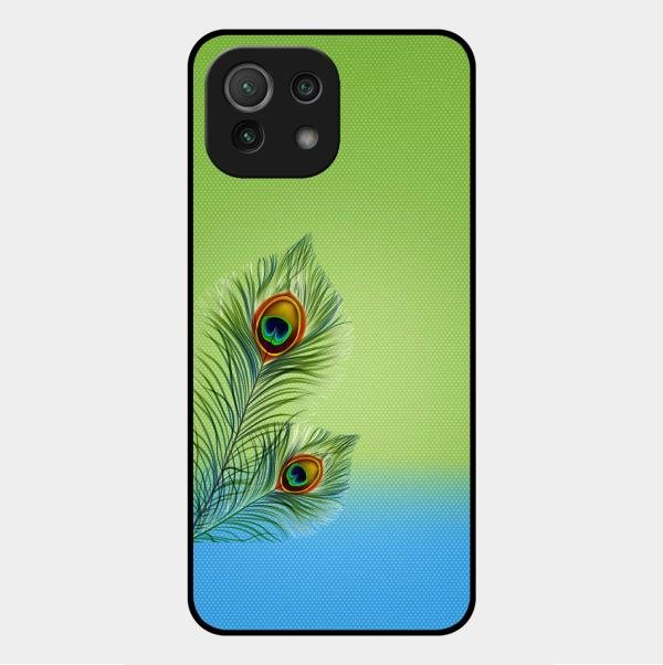 Krishna Mor Pankh Aesthetic Phone Cover For Xiaomi Mi 11 Lite