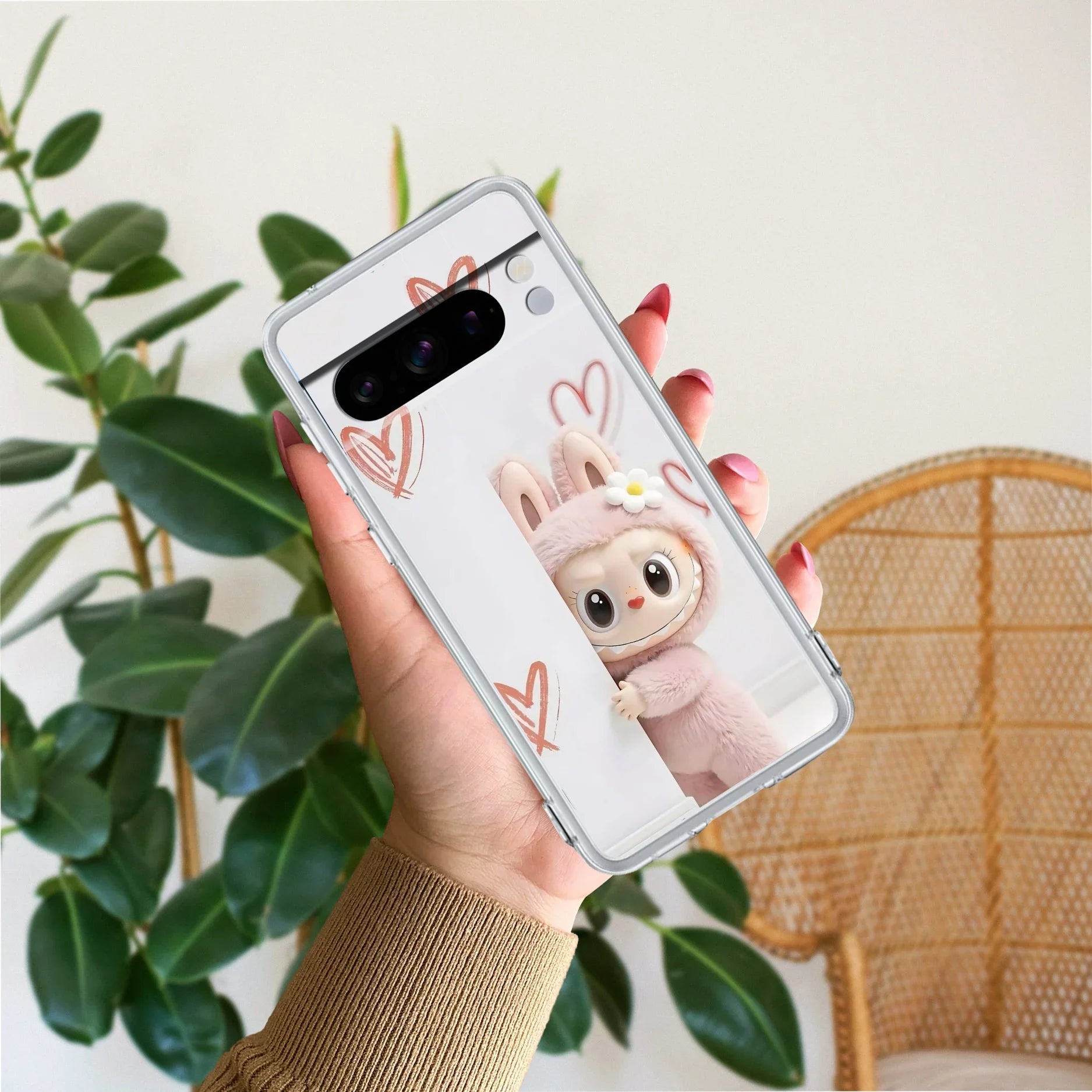 Labubu Transparent Silicon Case For Google Pixel 8 Pro 5G