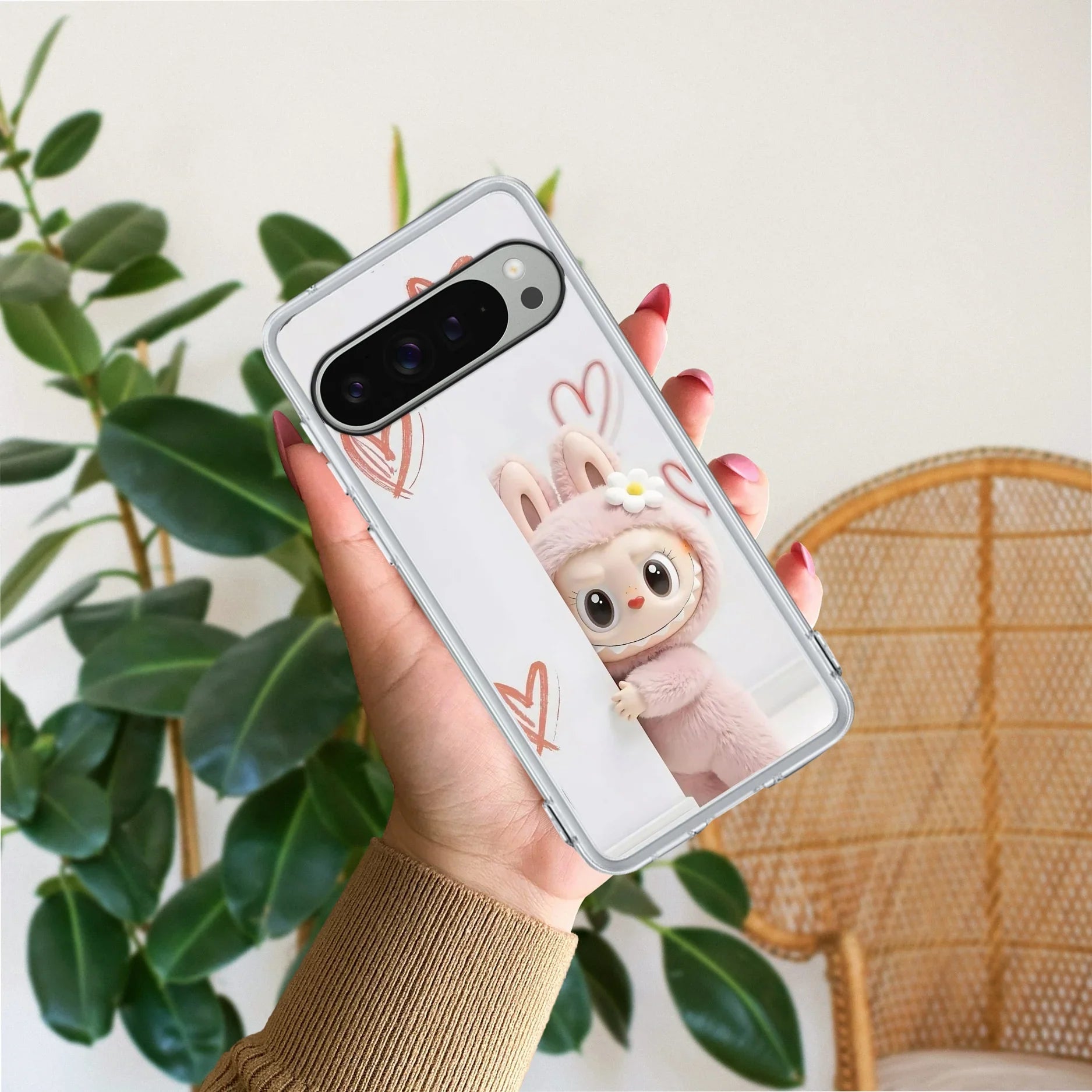 Labubu Transparent Silicon Case For Google Pixel 8 Pro 5G