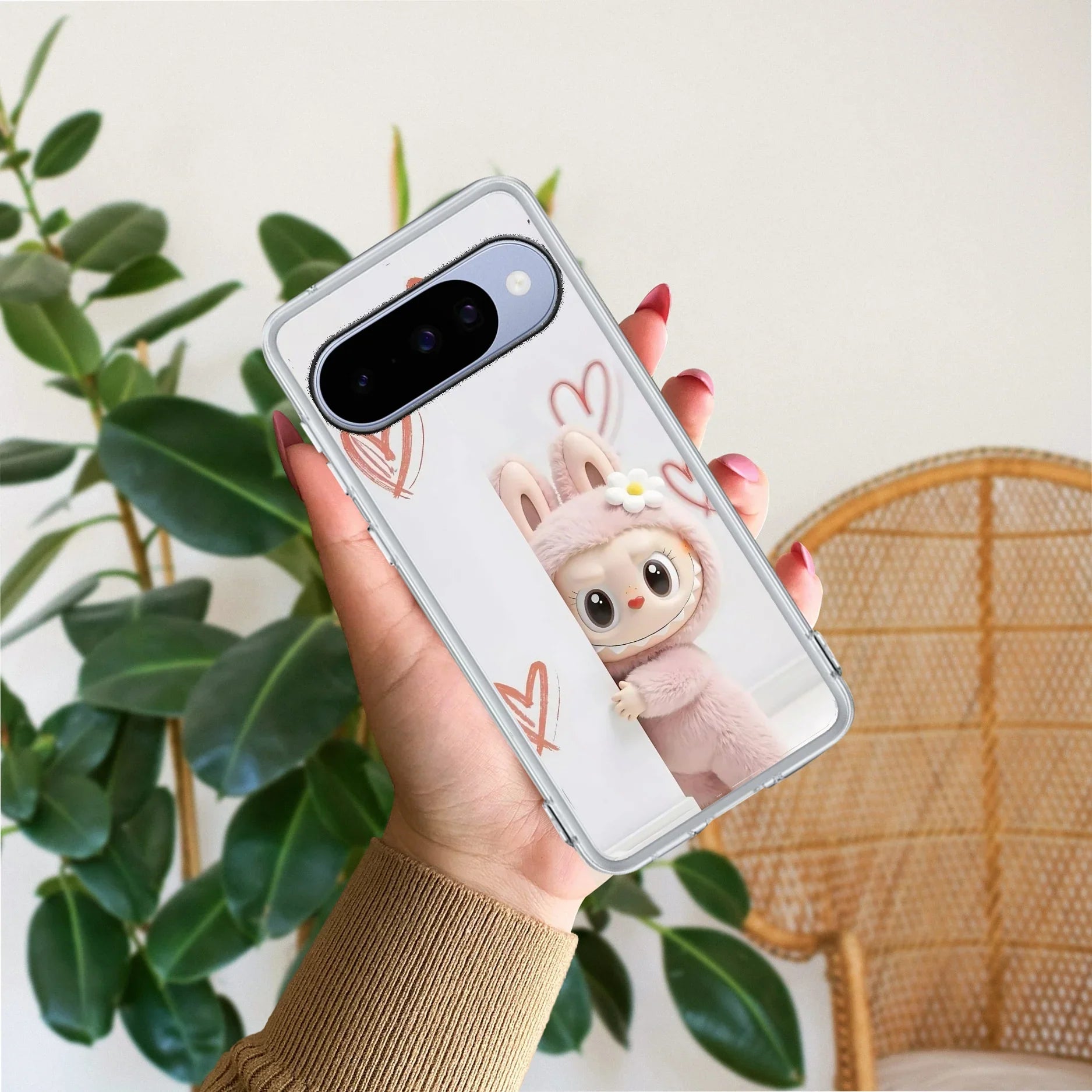 Labubu Transparent Silicon Case For Google Pixel 10