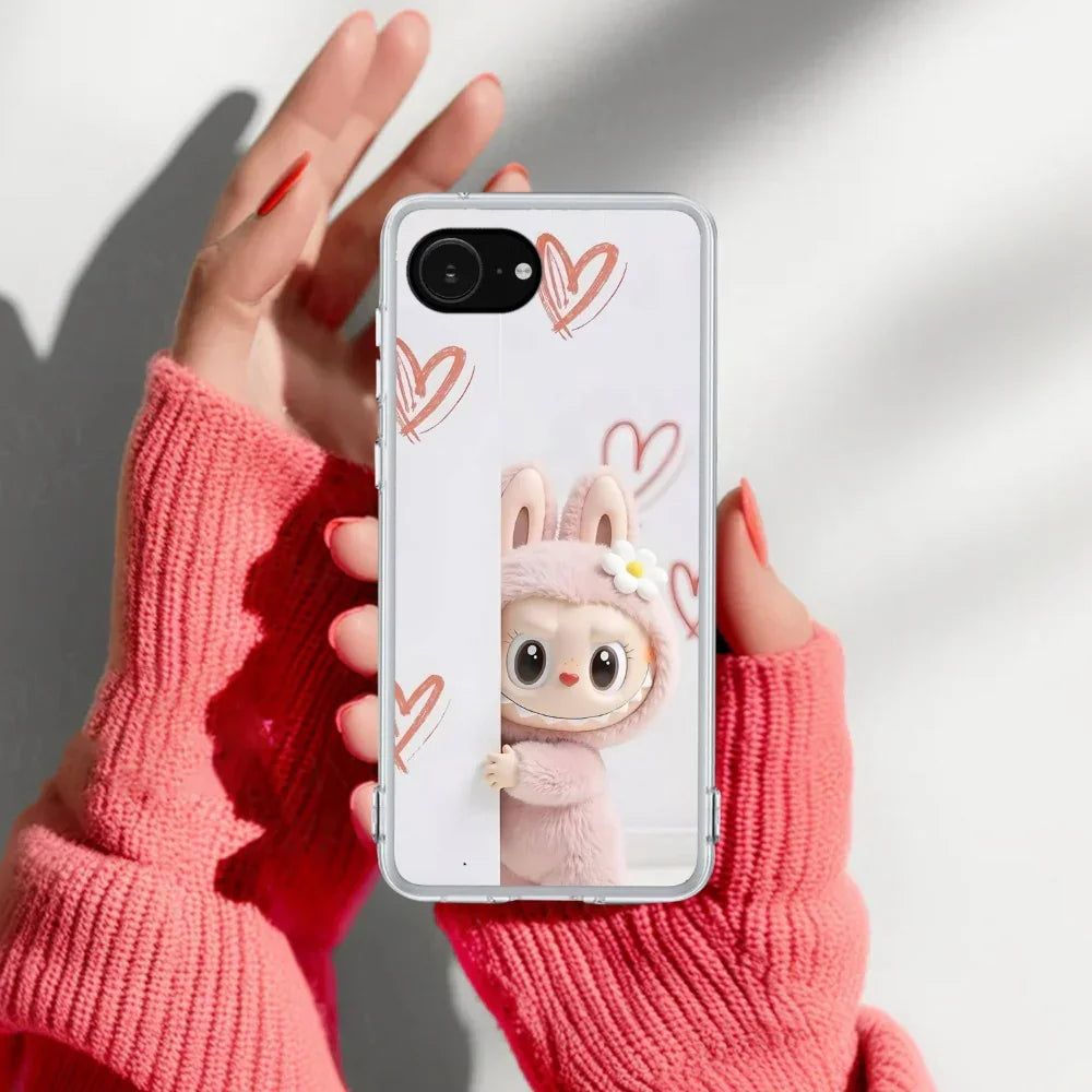 Labubu Anti Yellow Clear Case For iPhone 16e