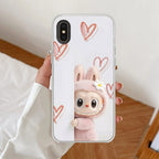 Labubu Anti Yellow Clear Case For iPhone Xs Max