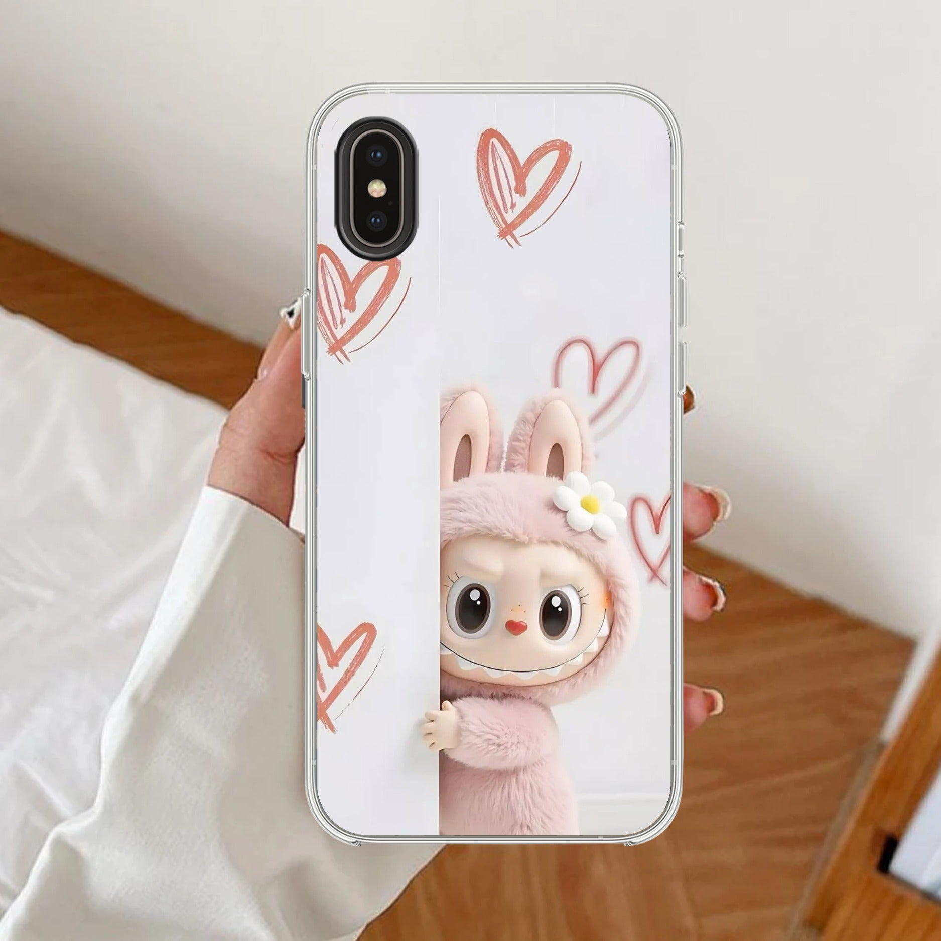 Labubu Anti Yellow Clear Case For iPhone XR