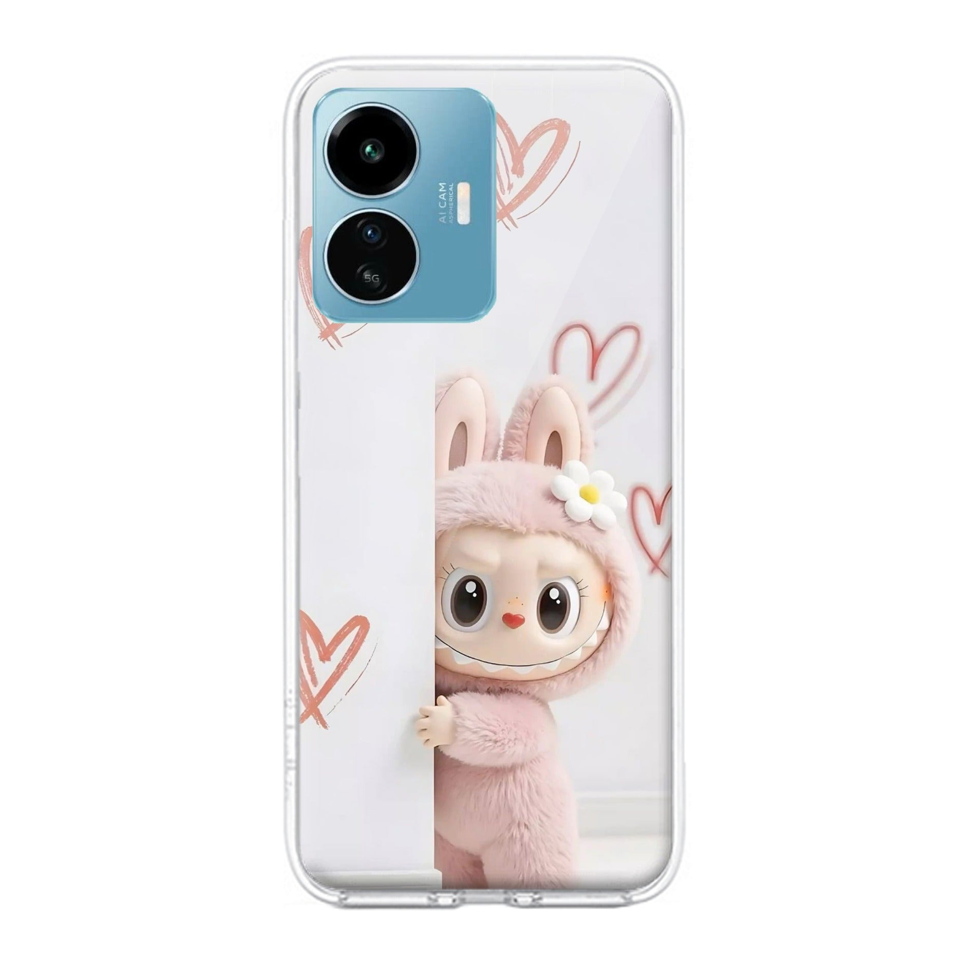 Labubu Transparent Silicon Case For iQOO Z6 Lite 5G
