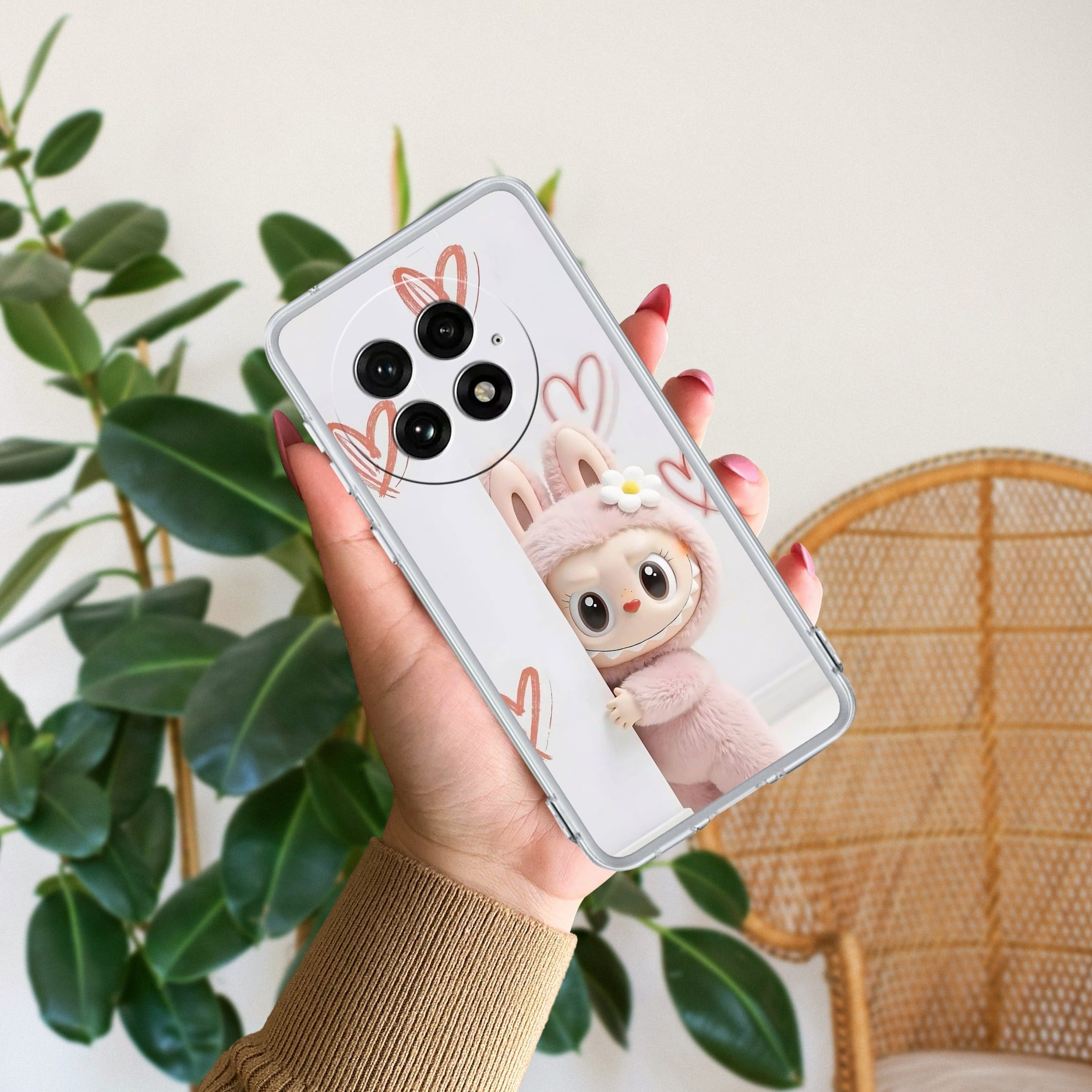 Labubu Transparent Silicon Case For OnePlus 13 5G