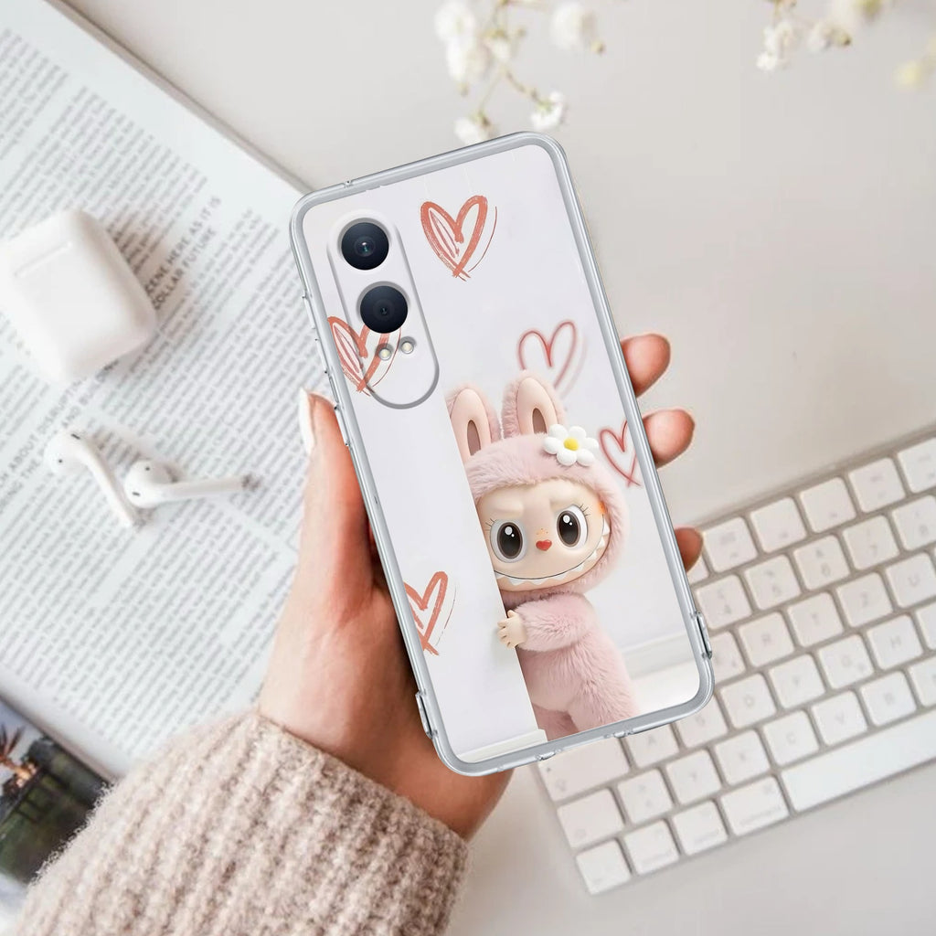 Labubu Transparent Silicon Case For OnePlus Nord CE5 5G