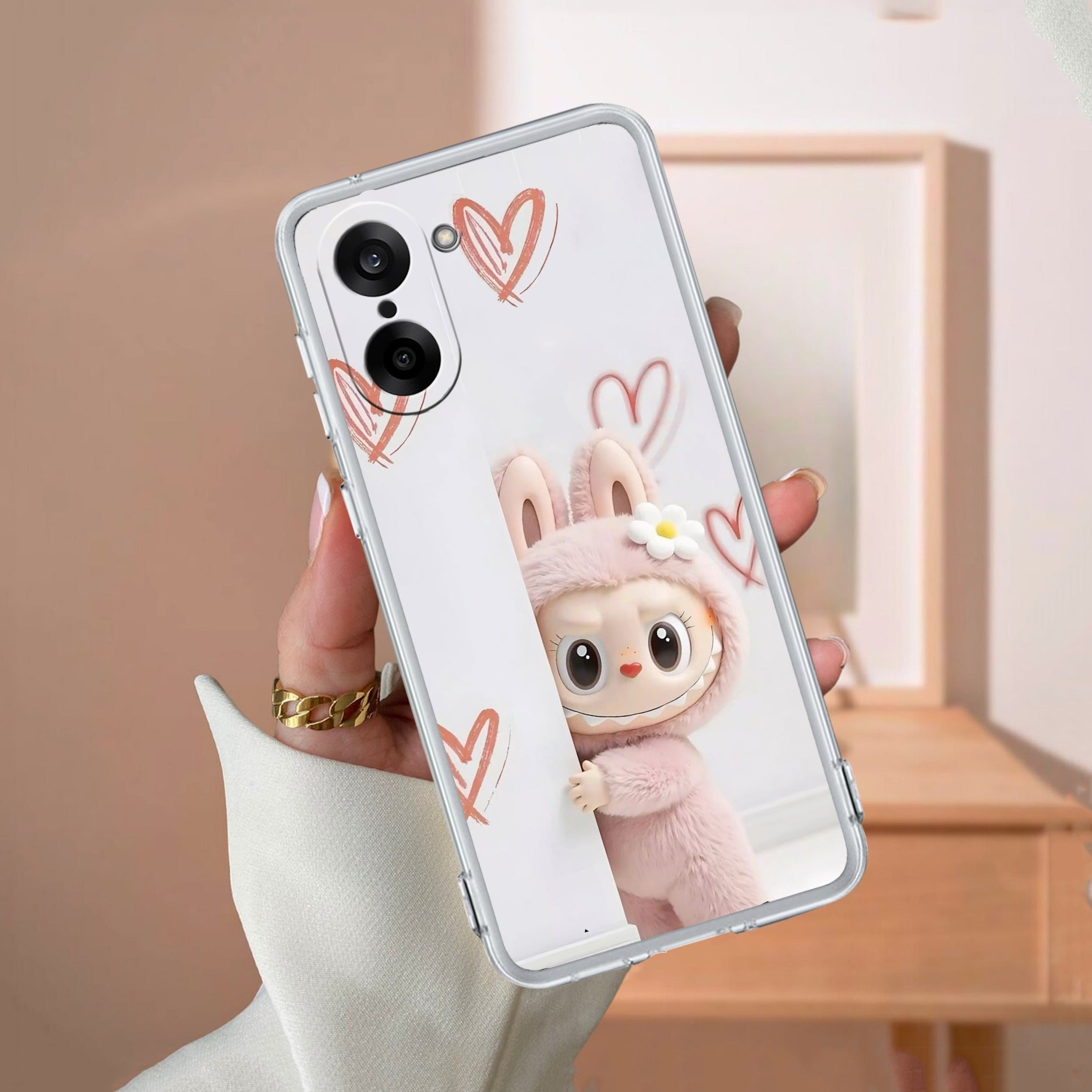 Labubu Transparent Silicon Case For OnePlus Nord CE5 5G