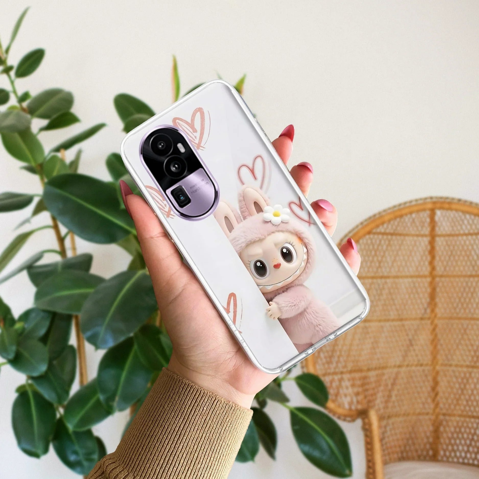 Labubu Transparent Silicon Case For Oppo A78 5G