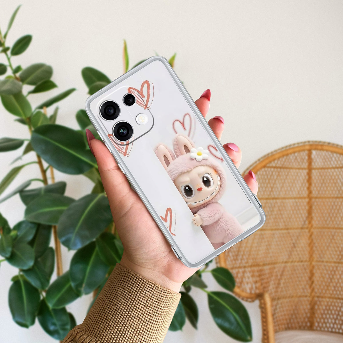 Labubu Anti Yellow Case For Oppo Reno 16C 5G