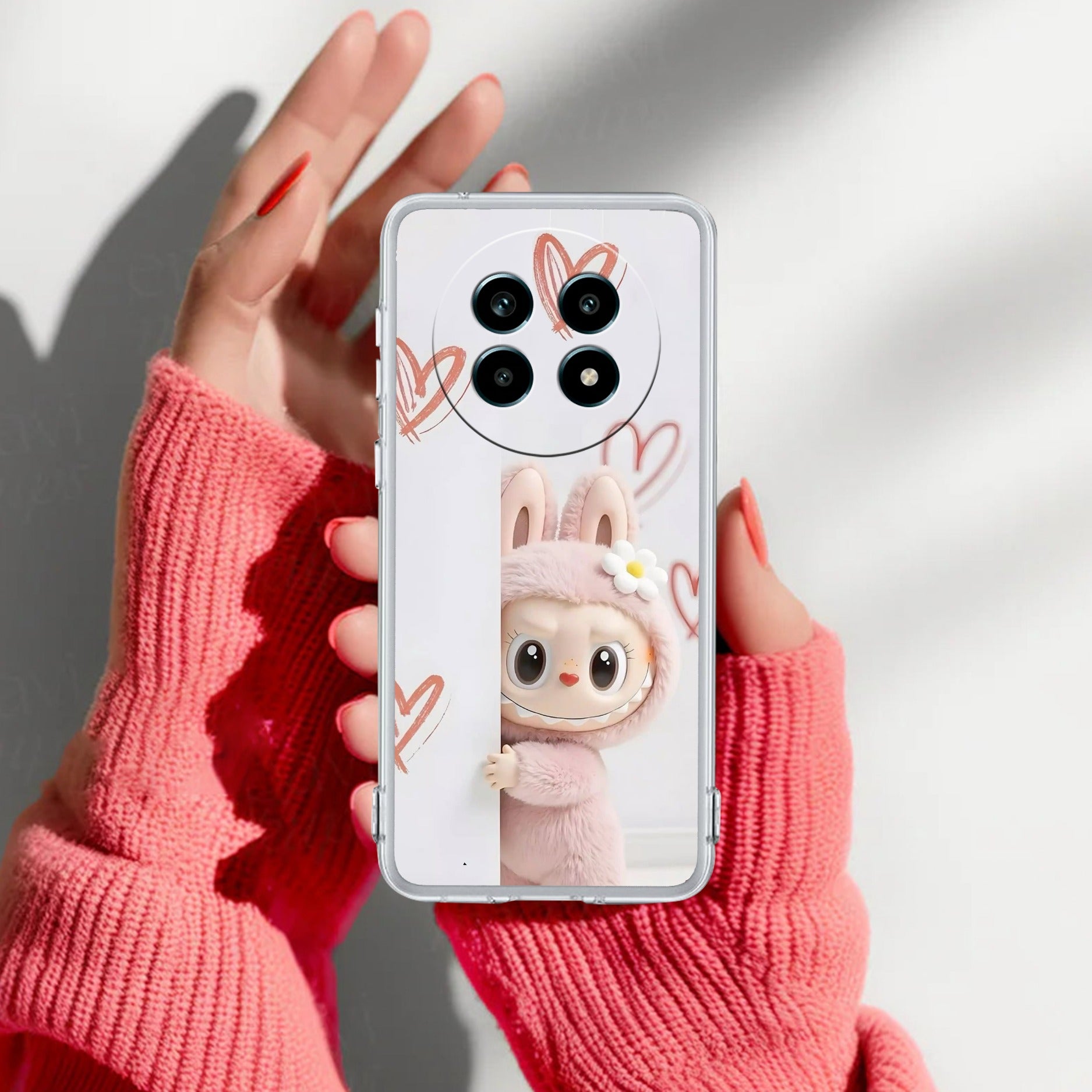 Labubu Transparent Silicon Case For Realme 14 Pro Lite 5G