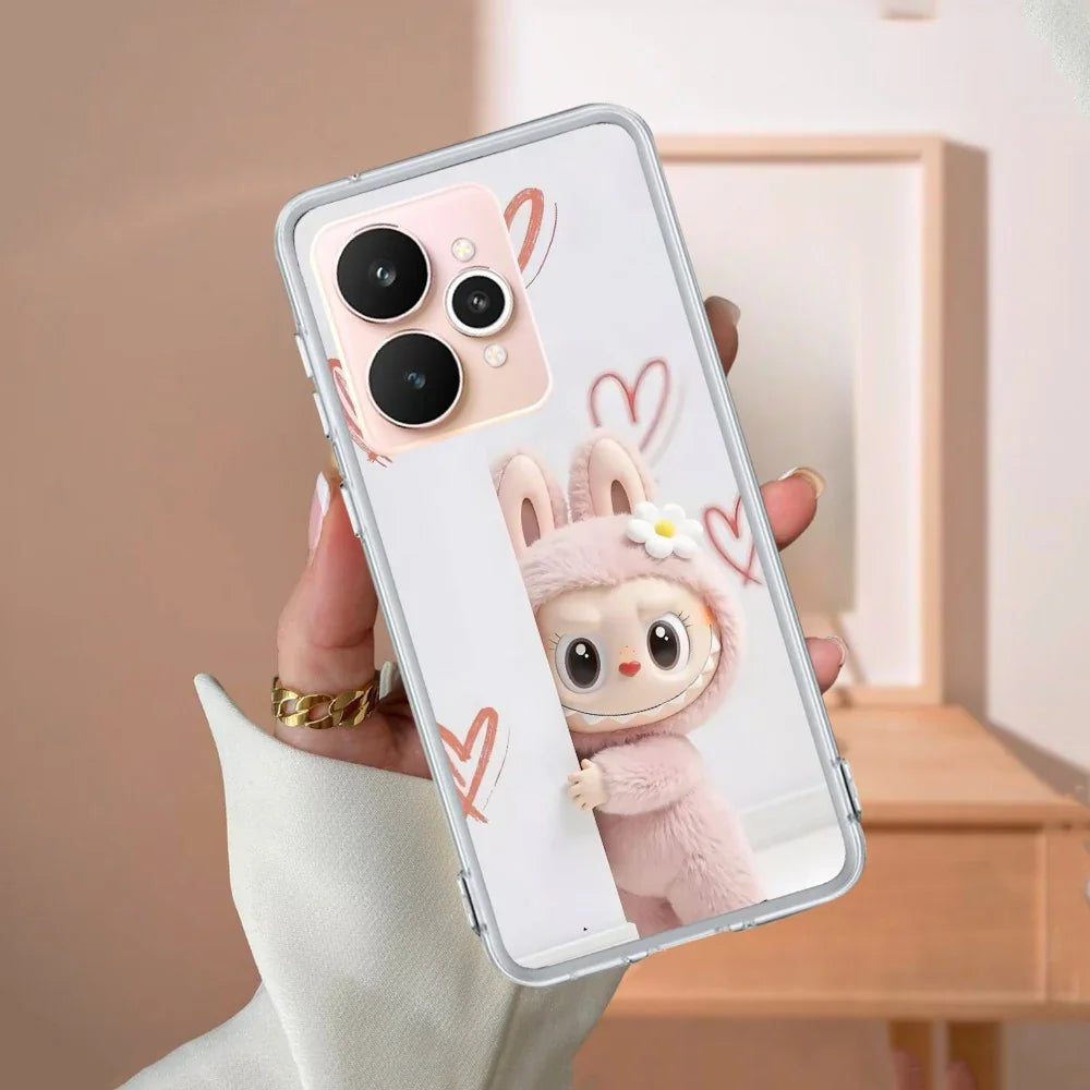 Labubu Transparent Silicon Case For Realme P1 Pro 5G