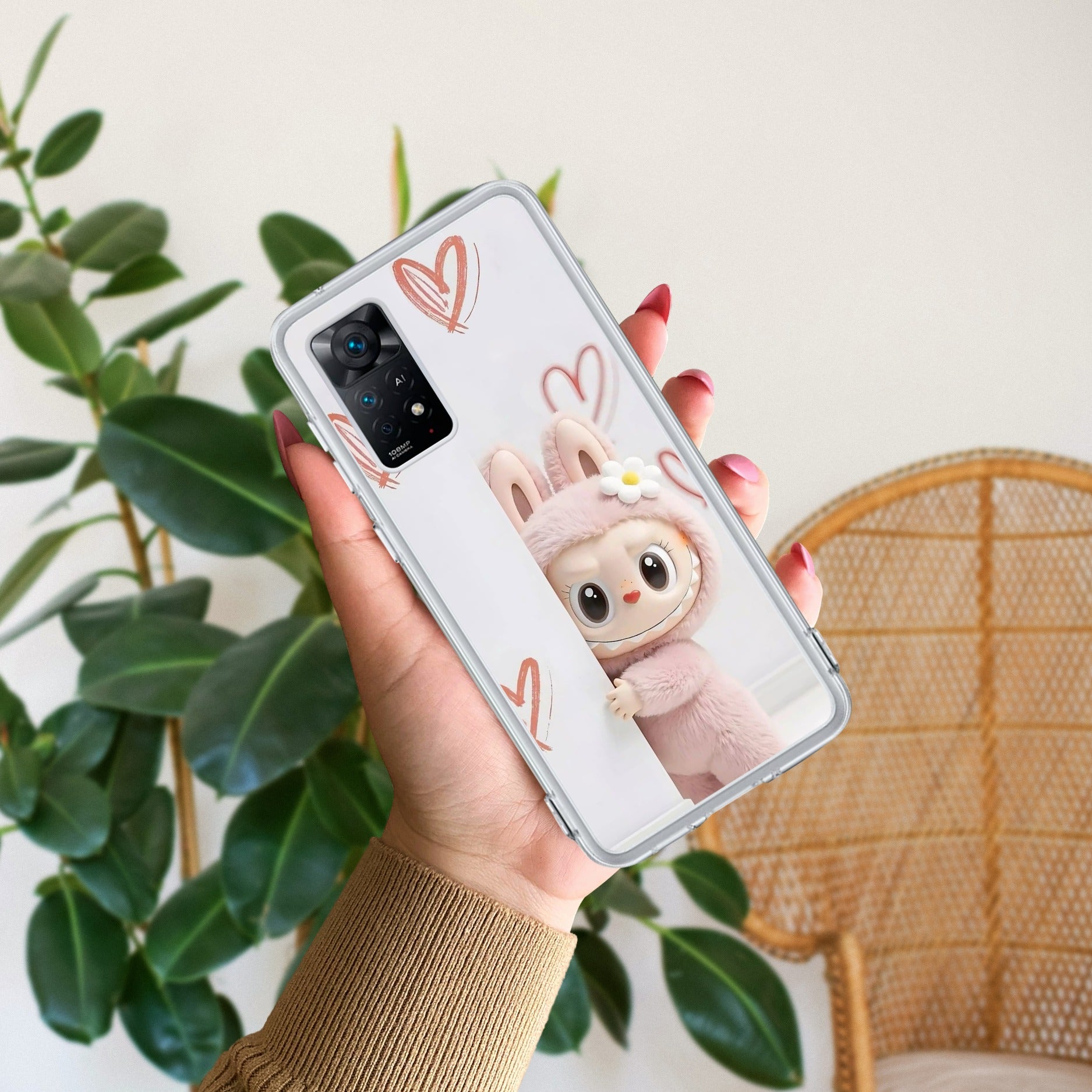 Labubu Transparent Silicon Case For Redmi Note 11