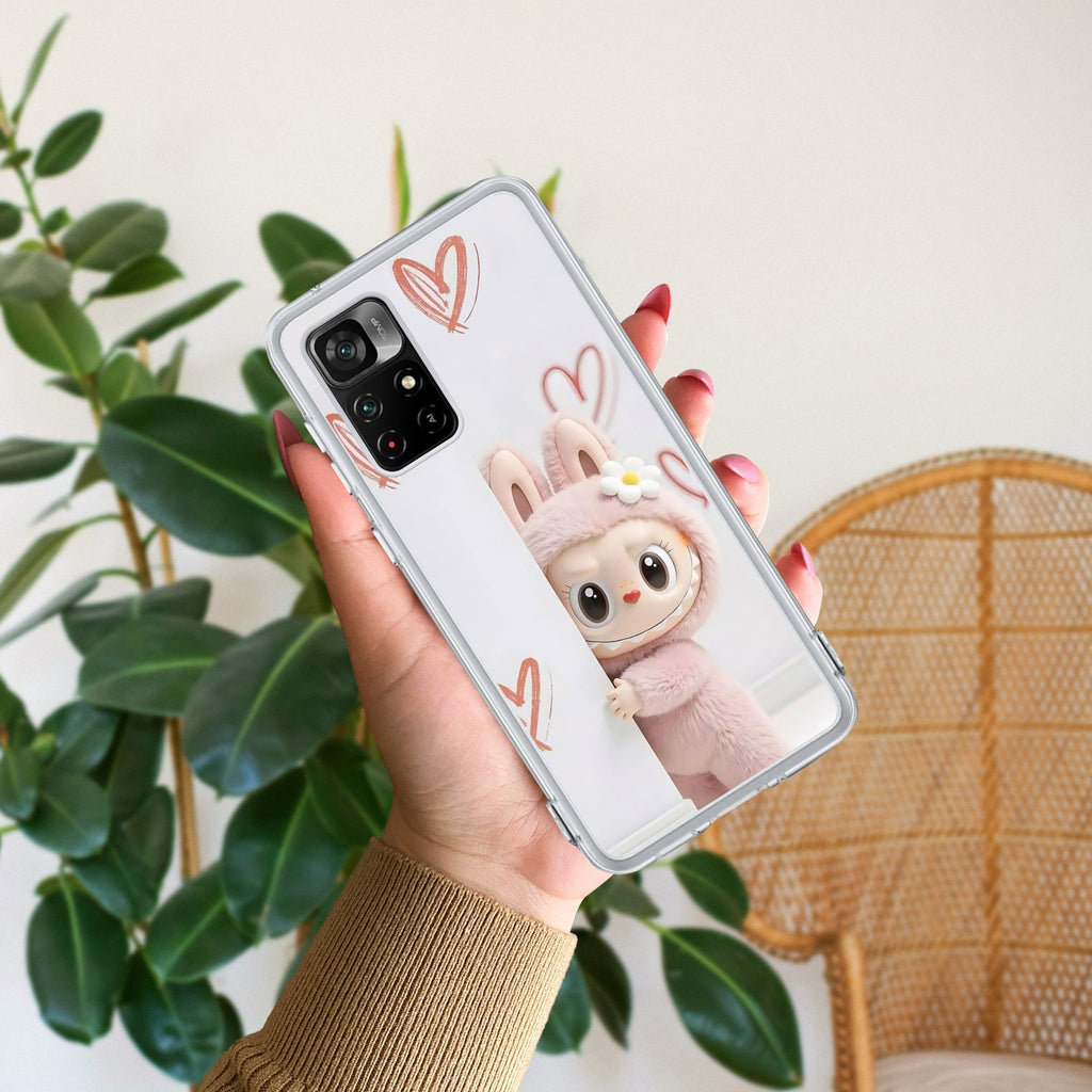 Labubu Transparent Silicon Case For Redmi Note 9 Pro / Redmi Note 9 Pro Max / Redmi Note 10 lite