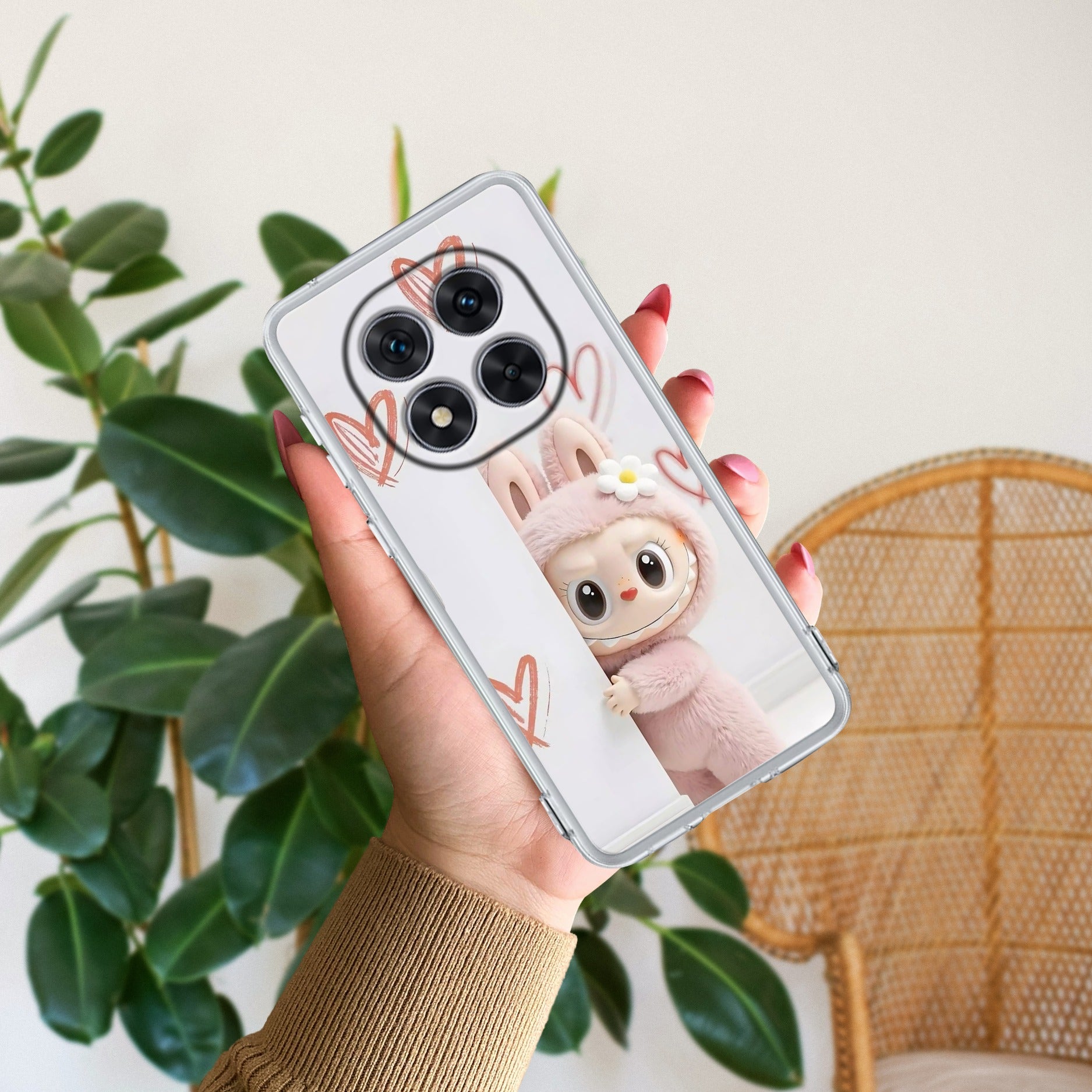 Labubu Transparent Silicon Case For Redmi 12 5G