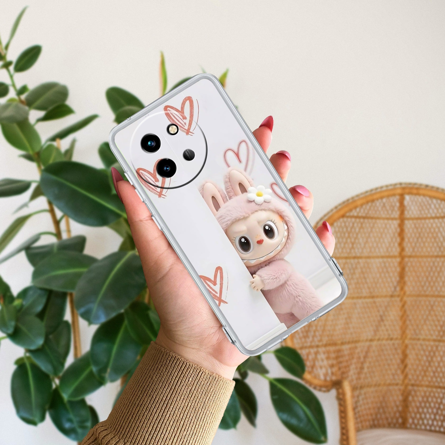 Labubu Transparent Silicon Case For Vivo T3X 5G
