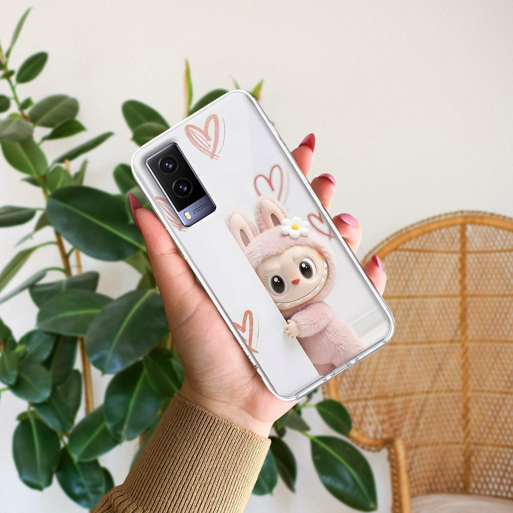 Labubu Transparent Silicon Case For Vivo V21e 5G