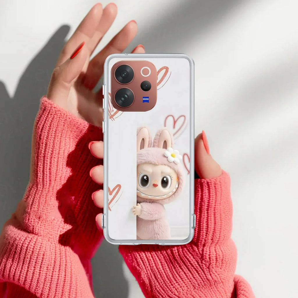 Labubu Transparent Silicon Case For Vivo V21e 5G