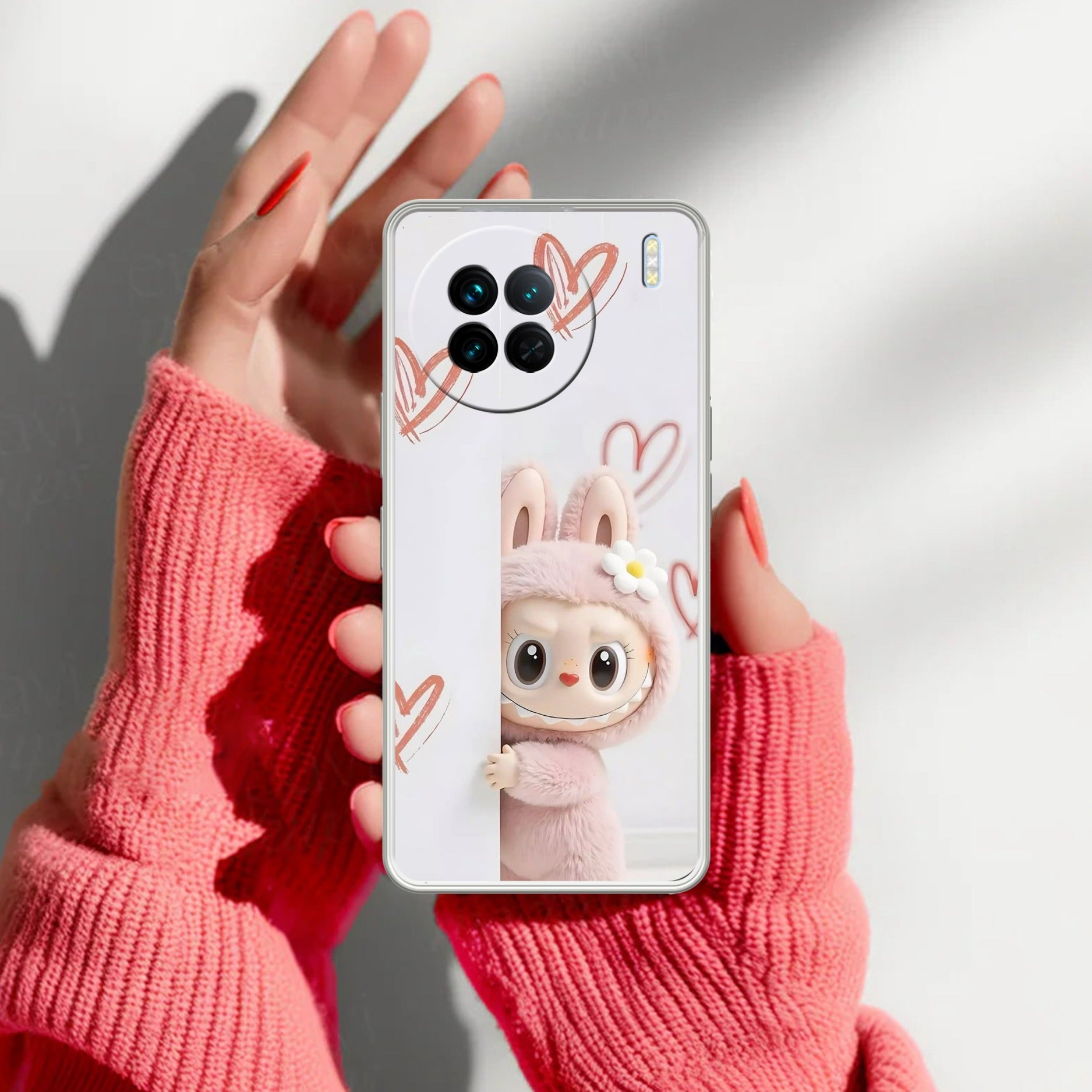 Labubu Transparent Silicon Case For Vivo X90 Pro 5G