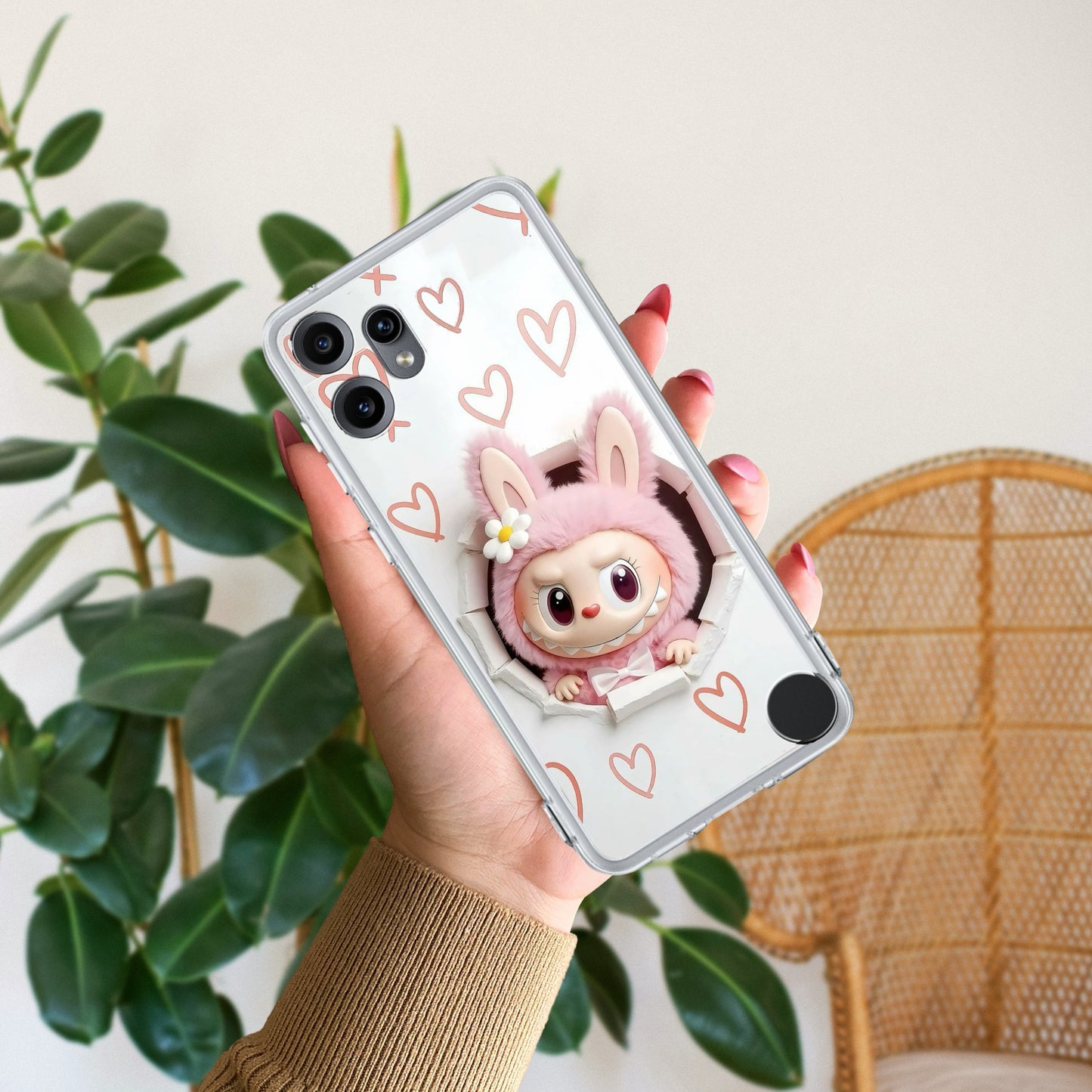 Labubu Trendy Transparent Silicon Case For Nothing