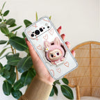 Labubu Trendy Transparent Silicon Case For Google Pixel 10 Pro XL
