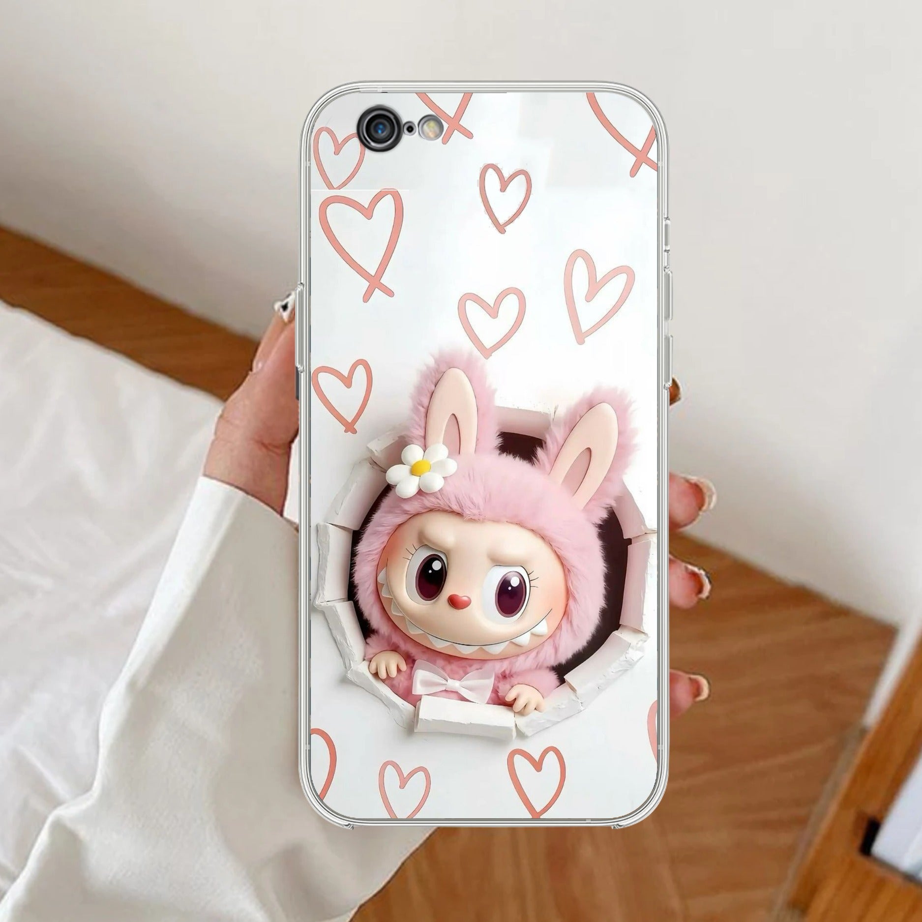 Labubu Trendy Transparent Silicon Case For iPhone 7 / iPhone 8 / iPhone Se 2020