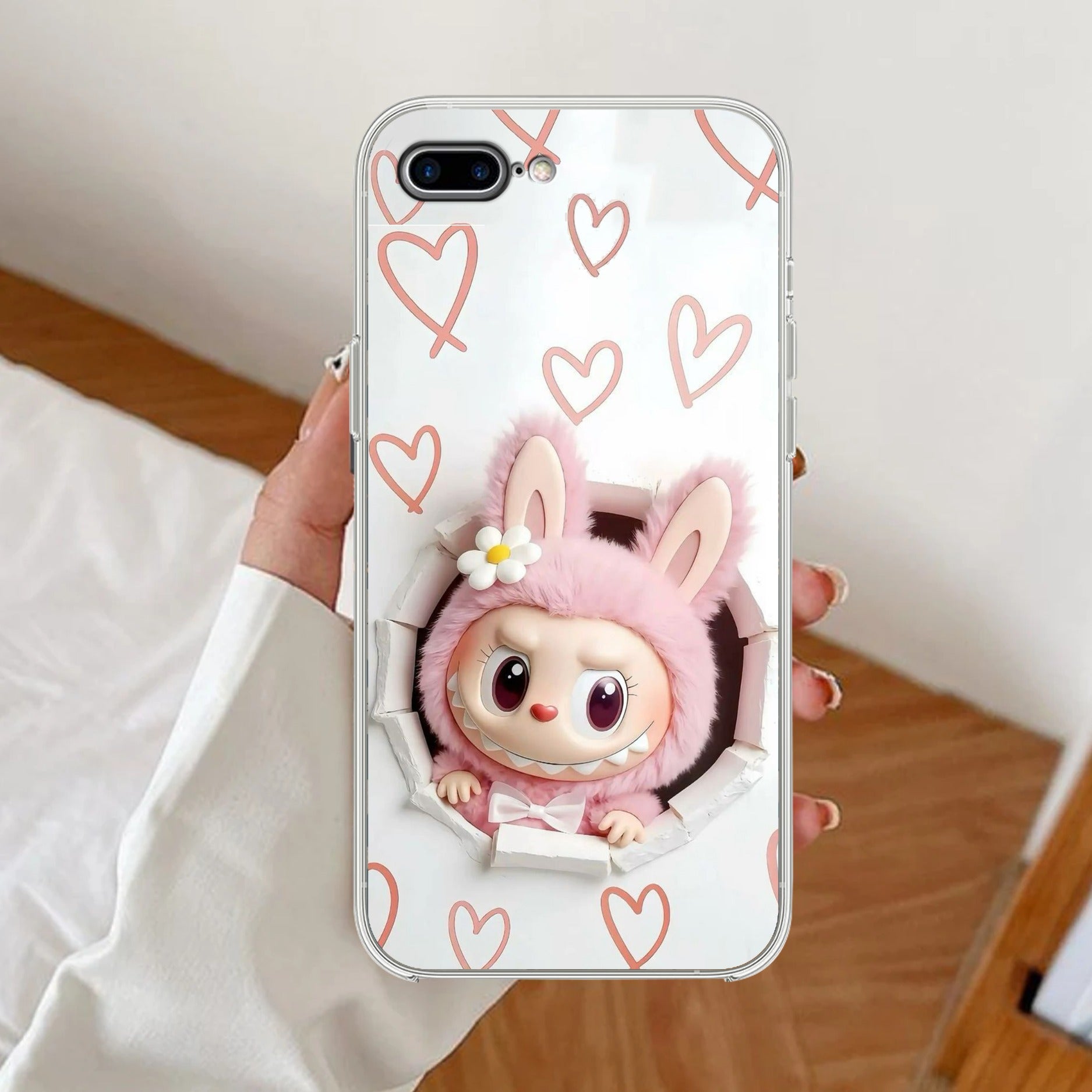 Labubu Trendy Transparent Silicon Case For iPhone