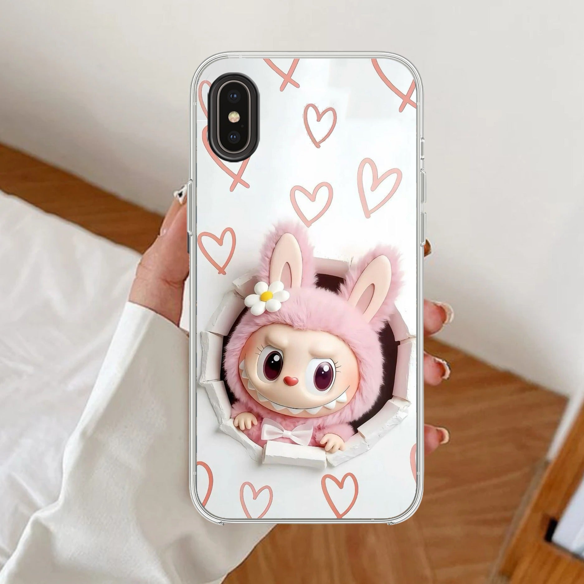 Labubu Trendy Transparent Silicon Case For iPhone