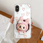 Labubu Trendy Anti Yellow Clear Case For iPhone XR