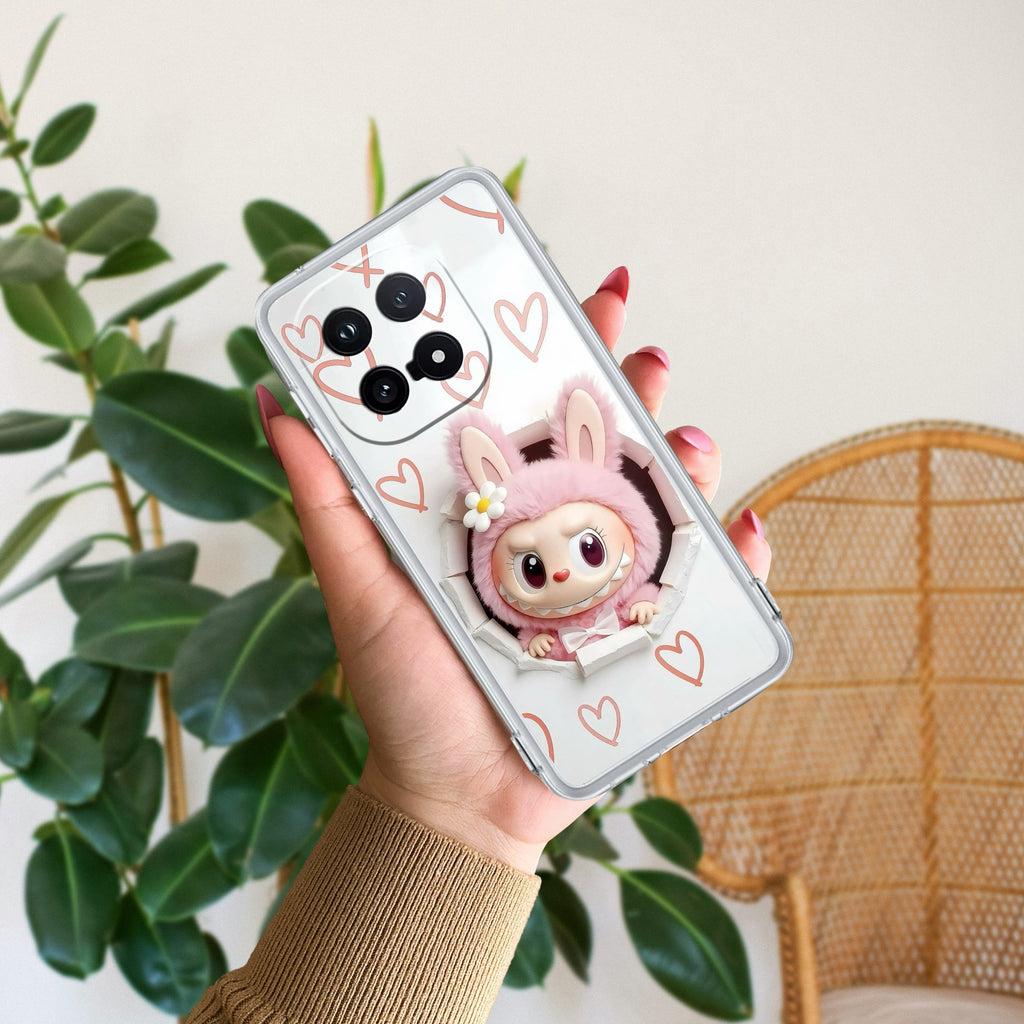 Labubu Trendy Transparent Silicon Case For iQOO - ShopOnCliQ