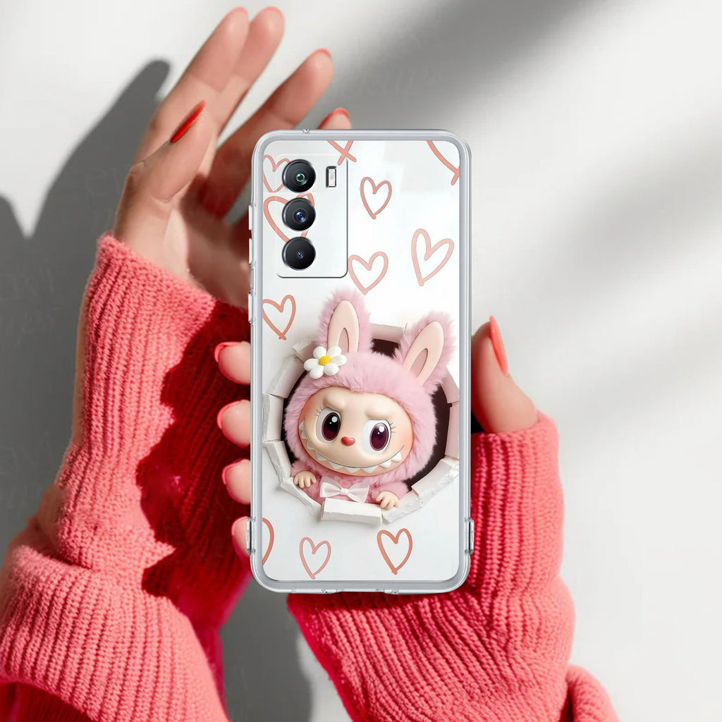 Labubu Trendy Transparent Silicon Case For iQOO 9 SE 5G