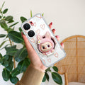Labubu Trendy Transparent Silicon Case For iQOO Neo 9 Pro 5G