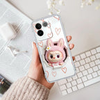 Labubu Trendy Transparent Silicon Case For Vivo Y75 4G
