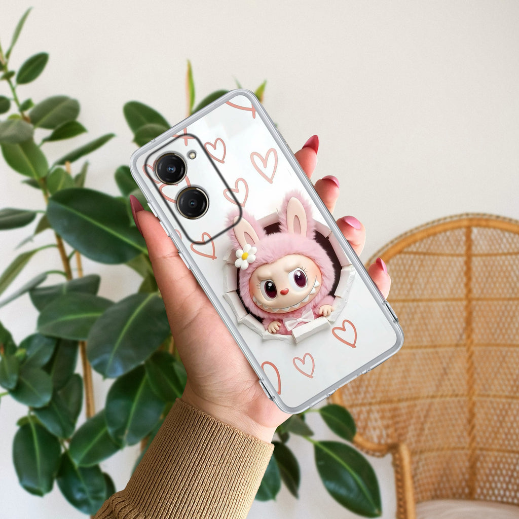 Labubu Trendy Transparent Silicon Case For Vivo
