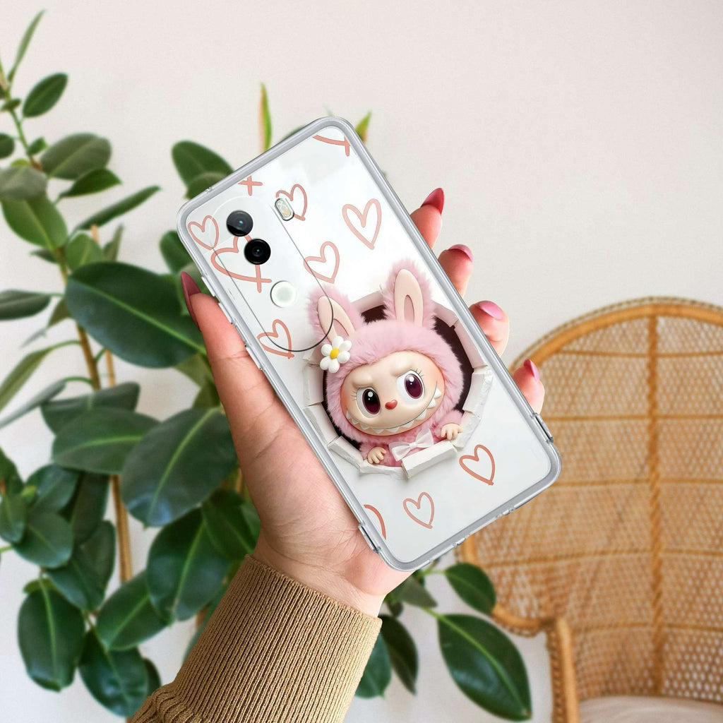 Labubu Trendy Transparent Silicon Case For Vivo V23 Pro 5G