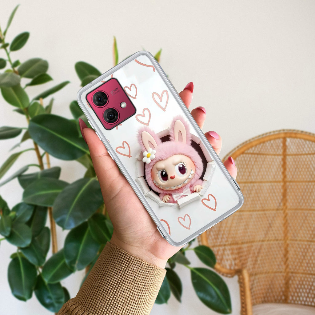 Labubu Trendy Anti Yellow Case For Motorola G84 5G
