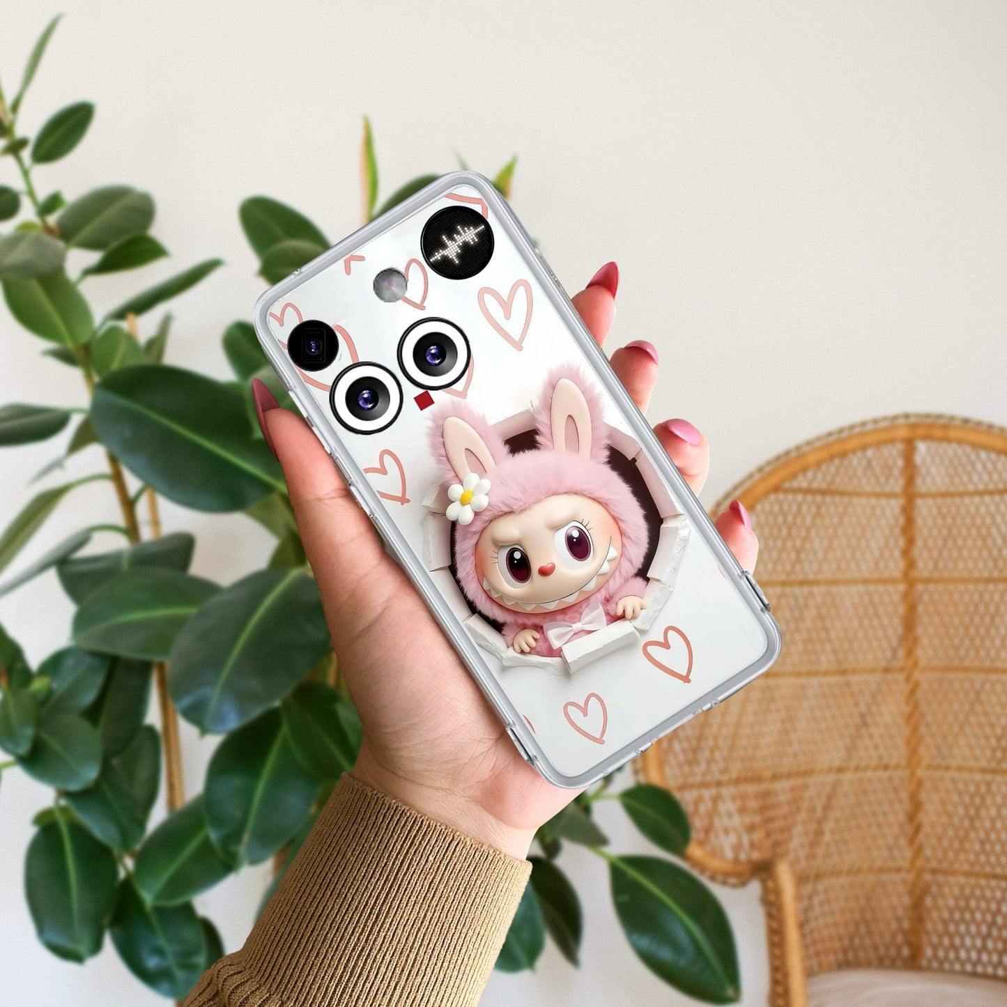 Labubu Trendy Transparent Silicon Case For Nothing