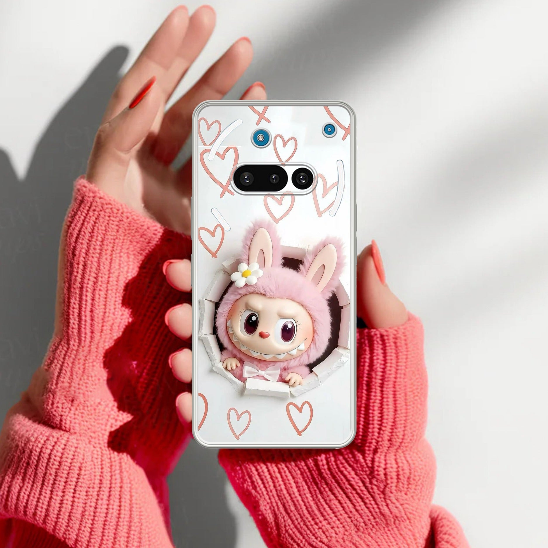 Labubu Trendy Anti Yellow Case For Nothing Phone 3A 5G