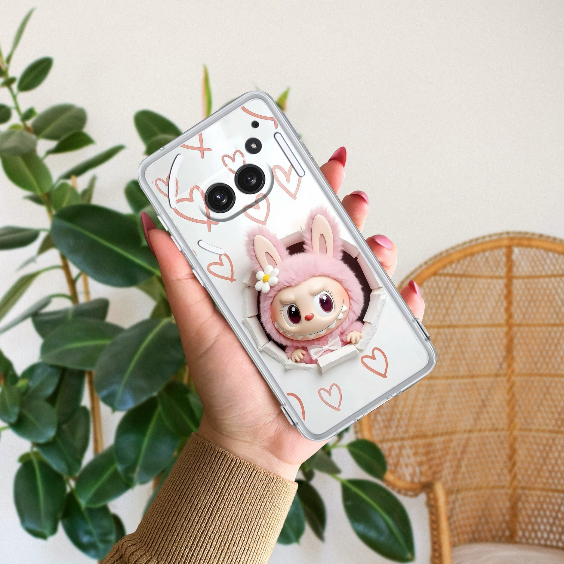 Labubu Trendy Anti Yellow Case For Nothing Phone 2a Plus
