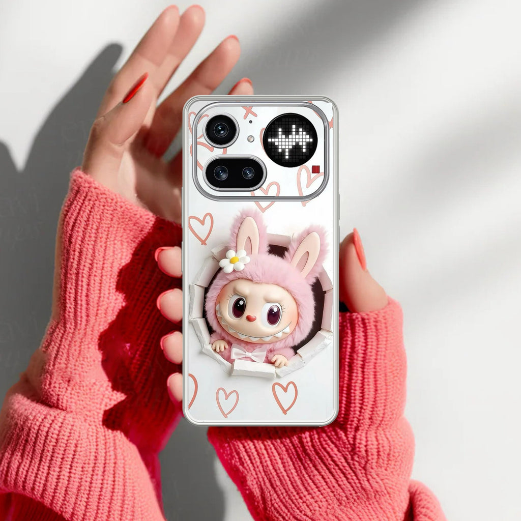 Labubu Trendy Transparent Silicon Case For Nothing
