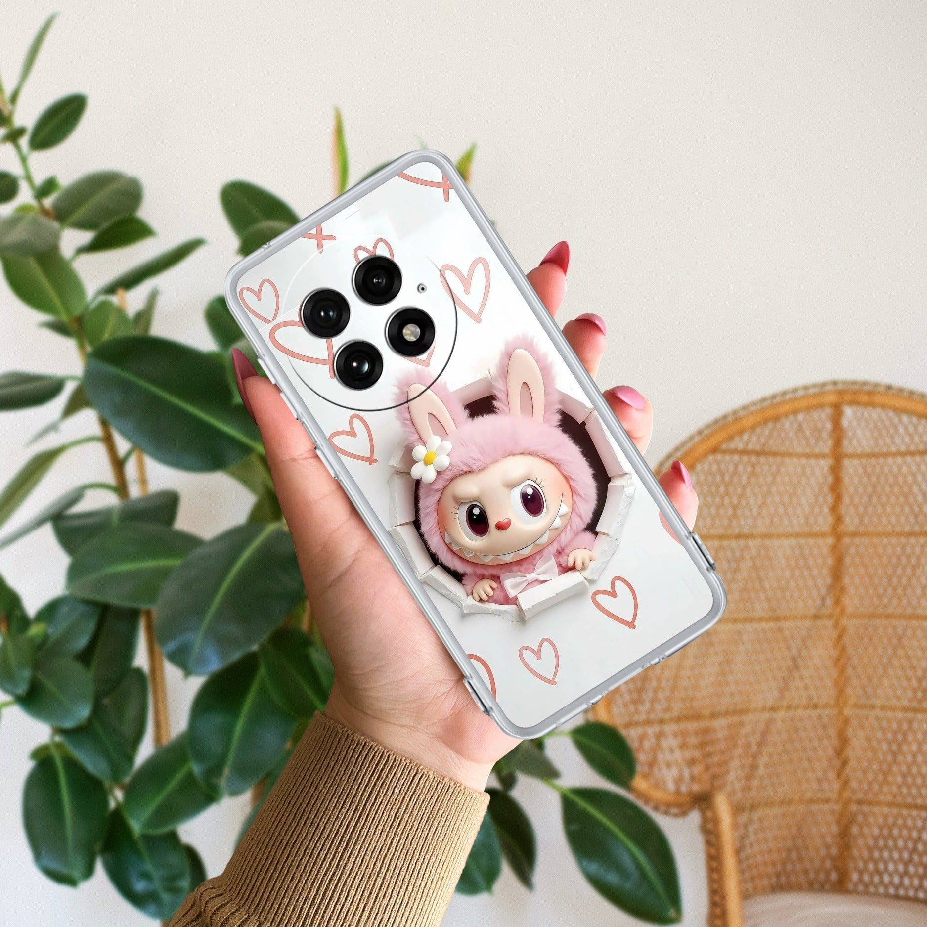 Labubu Trendy Anti Yellow Case For OnePlus 13 5G