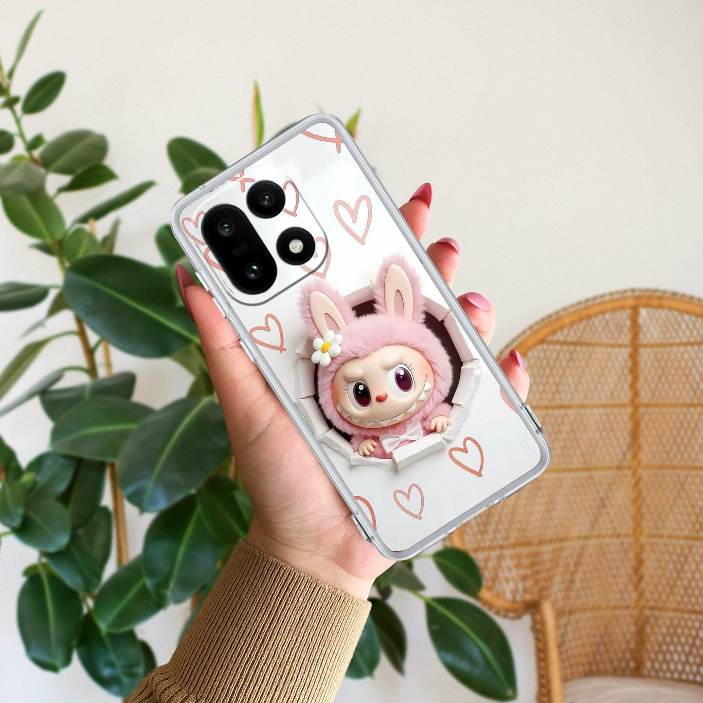 Labubu Trendy Transparent Silicon Case For OnePlus