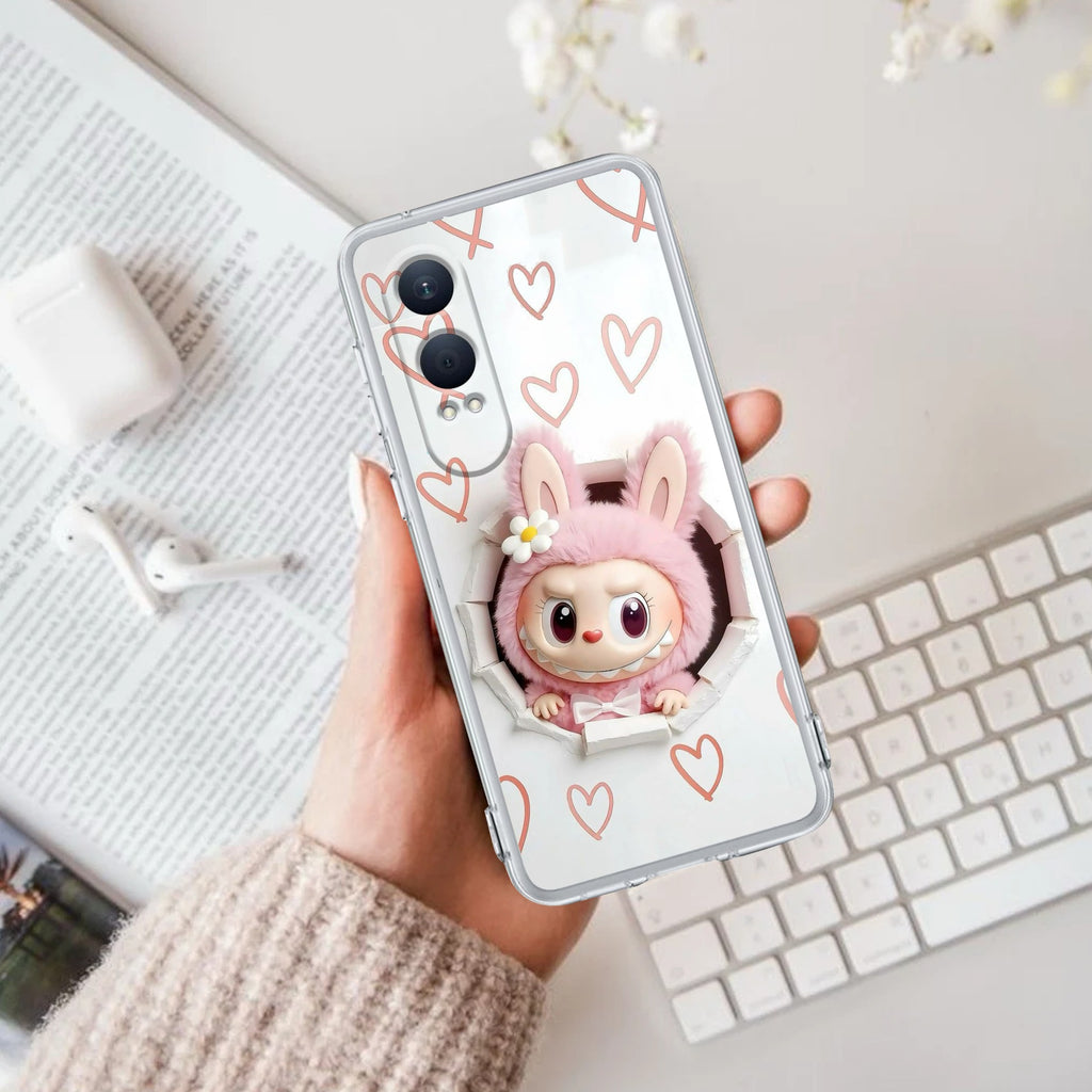 Labubu Trendy Transparent Silicon Case For OnePlus Nord CE5 5G