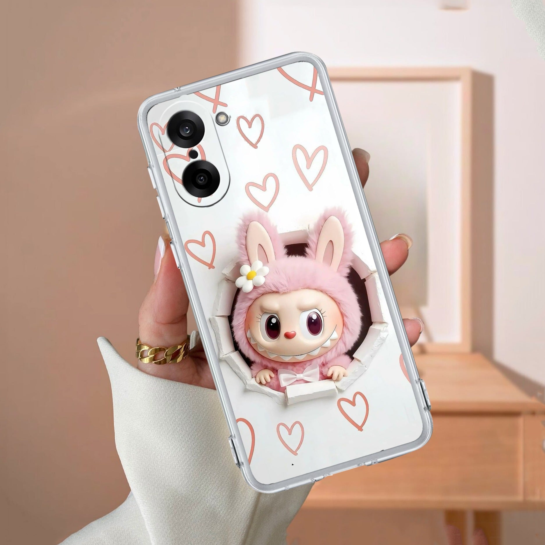 Labubu Trendy Transparent Silicon Case For OnePlus Nord CE5 5G