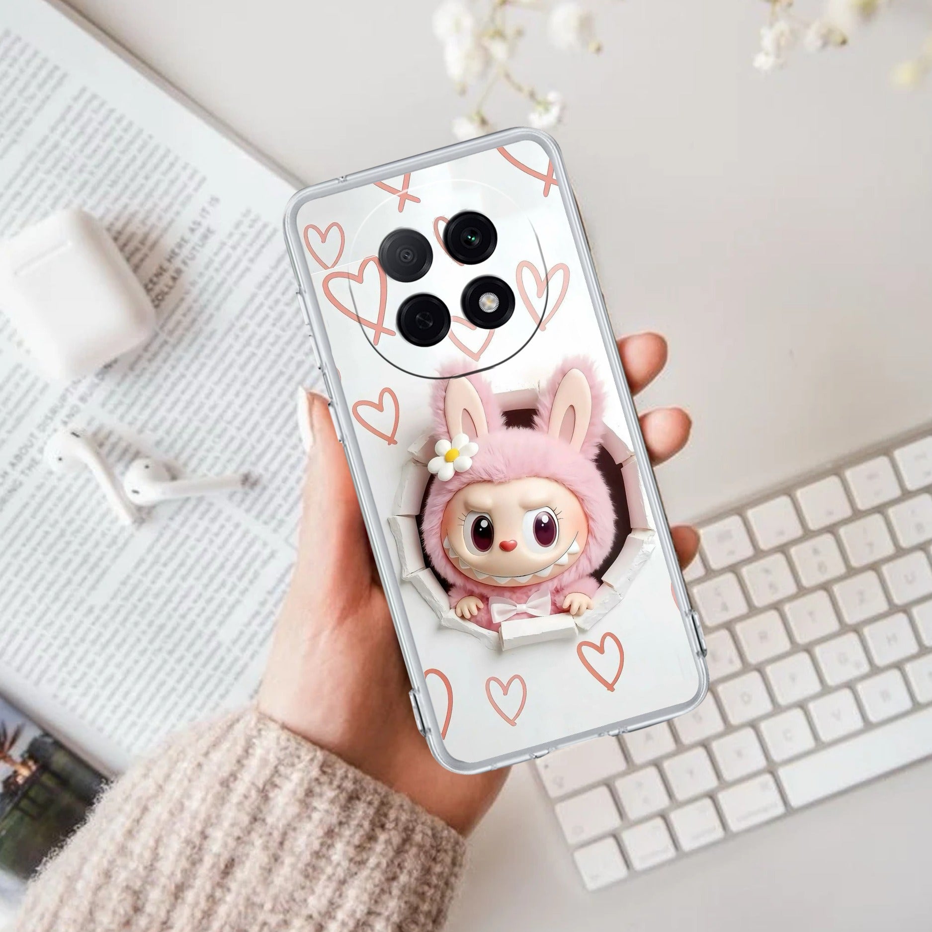 Labubu Trendy Anti Yellow Case For Oppo F29 Pro 5G