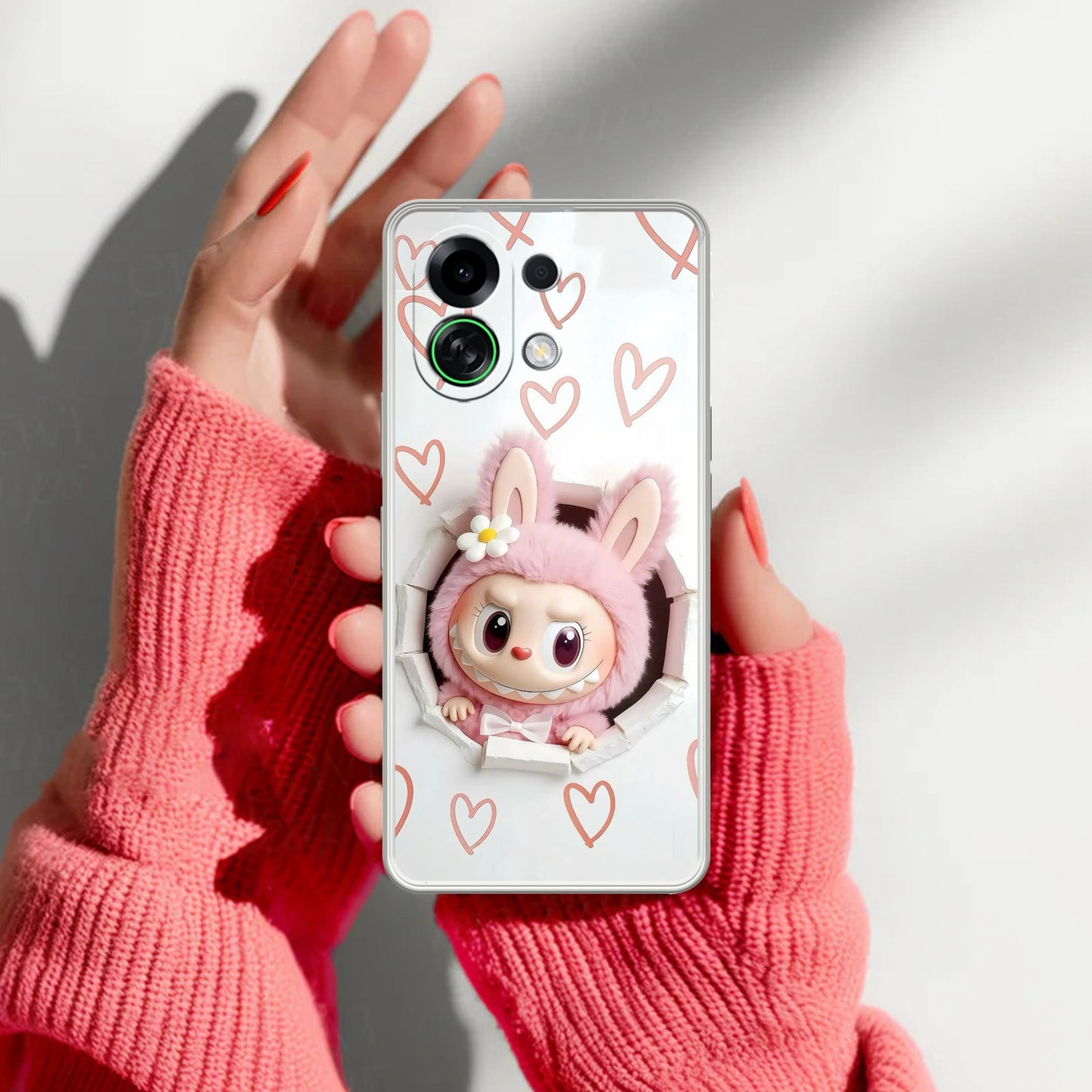 Labubu Trendy Transparent Silicon Case For Oppo