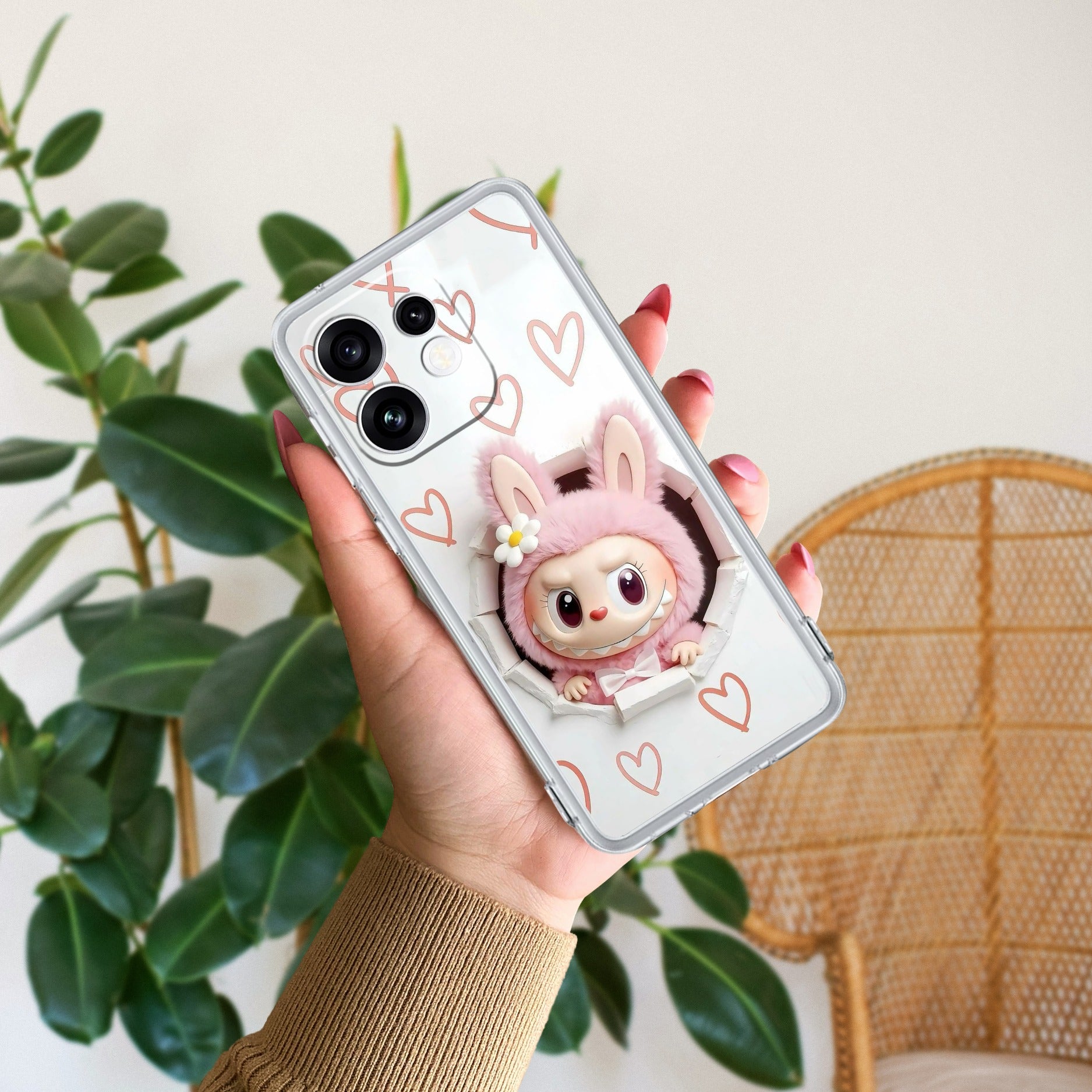 Labubu Trendy Anti Yellow Case For Oppo Reno 16 5G