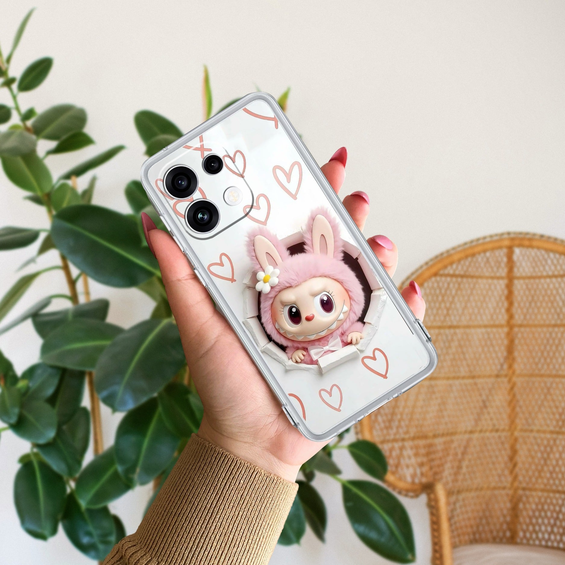 Labubu Trendy Anti Yellow Case For Oppo Reno 16C 5G